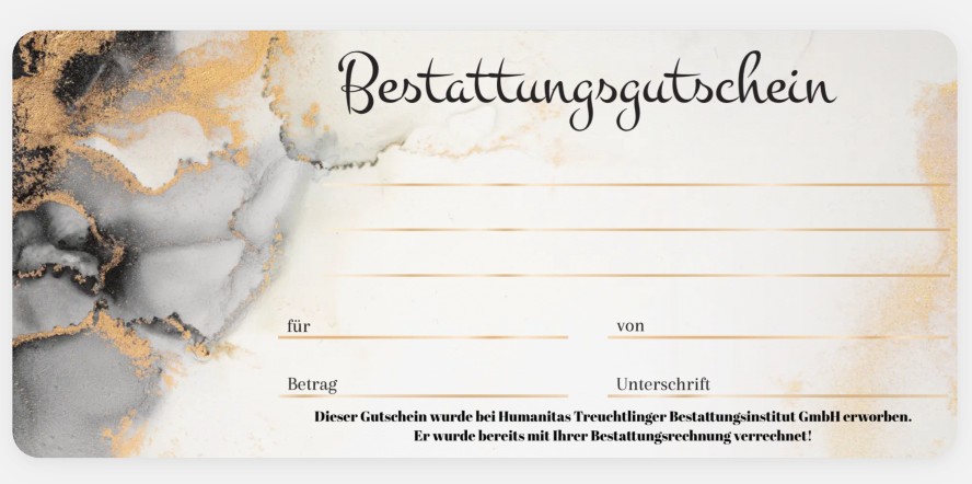 Gutschein Vorderseite